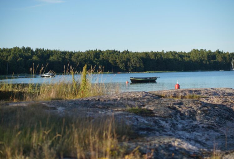 une pirogue près du rivage