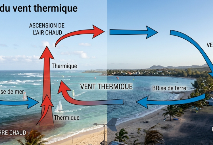 le schéma du vent thermique